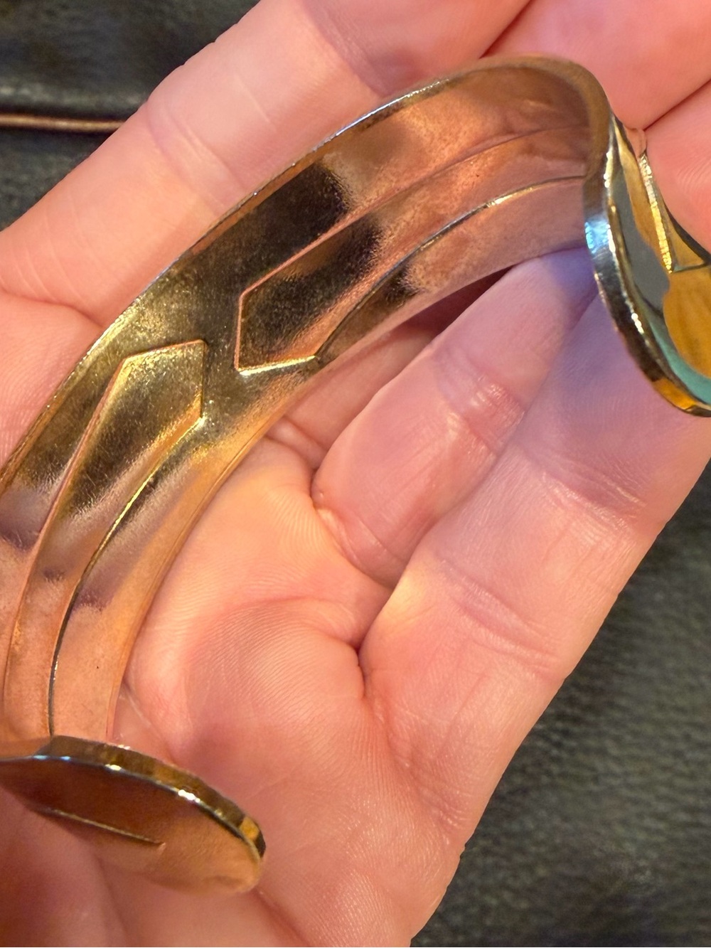 Vintage 3/4” brass cuff bracelet by Tri-Bro